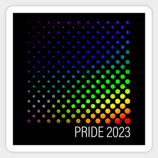 PRIDE 2023 design with rainbow color dots Sticker